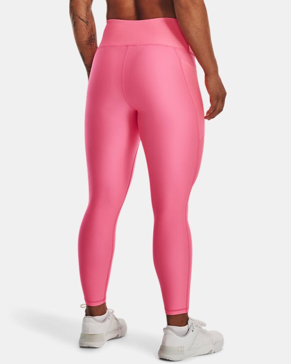Women's HeatGear® Armour No-Slip Waistband Ankle Leggings, Pink, pdpMainDesktop image number 1